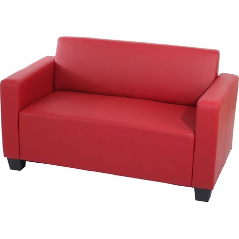 [NEUWERTIG] Modular 2er Sofa Couch Moncalieri Loungesofa Kunstleder 136cm rot (1/5)
