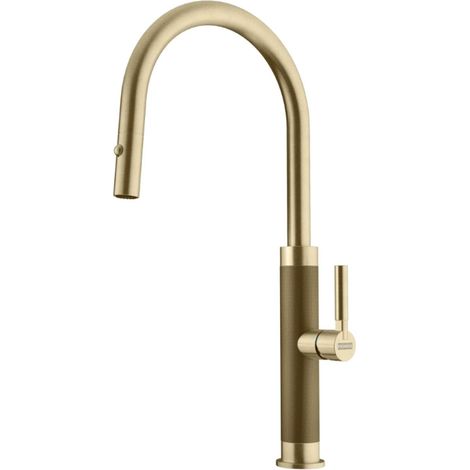 Franke Mythos Masterpiece - Spültischarmatur FG 1554.504, mit herausziehbarer Brause, Gold 115.0711.558