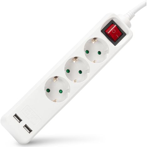 Entac ESE1.5G3-1.5-SW-USB base múltiple 1,5 m 3 salidas AC Interior Blanco (1/5)