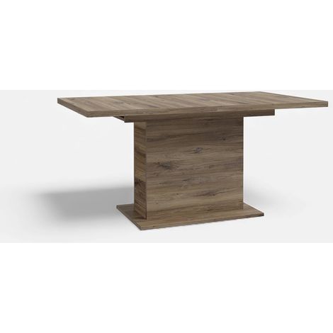Mesa extensible rectangular de roble 160-200 cm Portland (1/5)