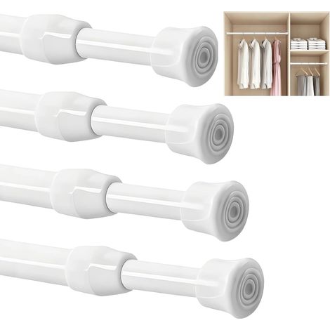 4 Pièces Tringle Rideau sans Percage Extensible 30-50 cm (1/5)