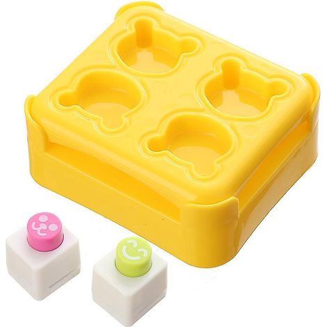 moule Rouleaux De Riz Et De Lgumes Pour Enfants Mignon Mini Ours Moule Sushi Moule Riz Moule Oignon Accessoires Bento Perforateur D'algues Nor (1/4)