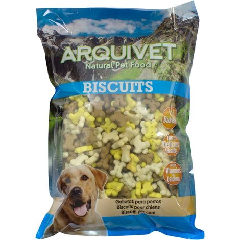 ARQUIVET Biscotti per cani "Mini ossa alla vaniglia" - 1 Kg - Snack per cani - Premi per cani (1/3)