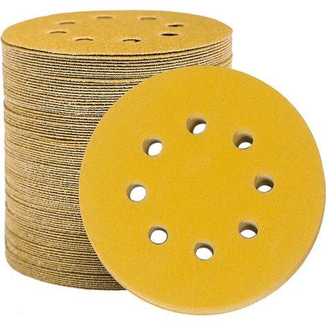 100 sanding discs, 125 mm, 8 holes, 150 thsinde (1/5)