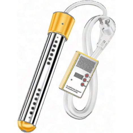 Chauffage de piscine submersible 3000 W - Chauffage rapide et minuterie intelligente - EU3000W - jaune