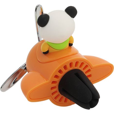Diffuseur de parfum d'ambiance pour voiture, orange, avec 3 lames et 3 pastilles aromatiques pour une élimination efficace des odeurs. (1/5)