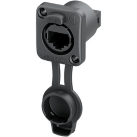Neutrik  etherCON TOP airtight Einbaubuchse IDC NE8FDIS-TOP Buchse, Einbau    Schwarz 1 St.