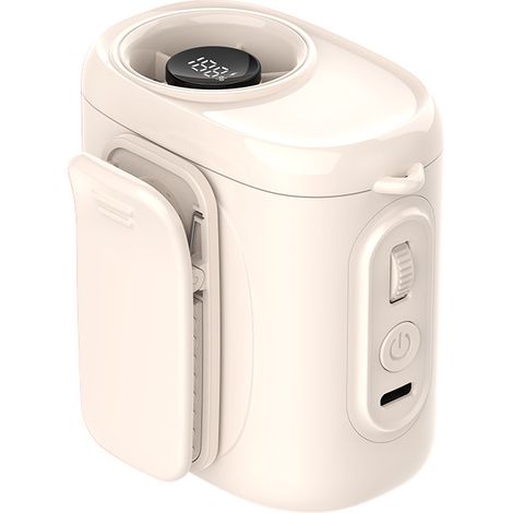 Ventilateur portable avec pince pour ceinture ou cou, batterie 3600 mAh, écran numérique, USB, silencieux et compact – idéal pour voyages, plein air et usage quotidien