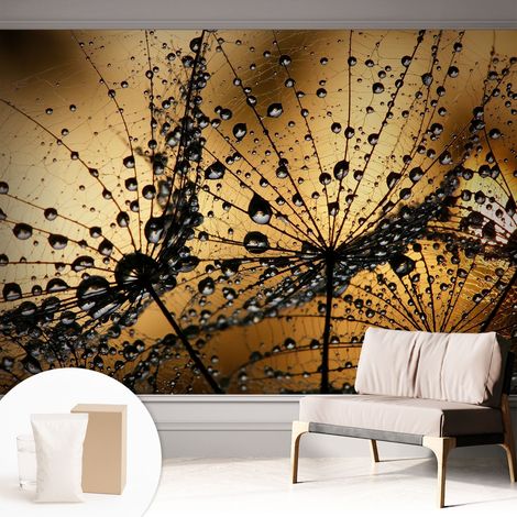 Carta Da Parati Con Design Moderno - Per Rinnovamento Rapido - Non-Woven - Per Interni Moderni Gocce delicate 312x219 cm (1/5)