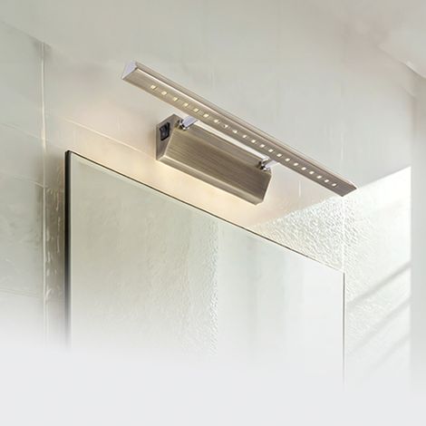 Bilderlampe LED mit Schalter B: 40,7 cm in Messing Antik länglich 3900 K neutralweiß 460 lm