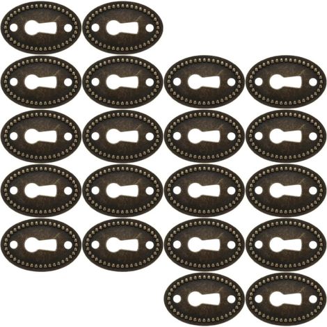 Lurrose Lot de 24 cache-serrures décoratifs en alliage zinc (1/5)