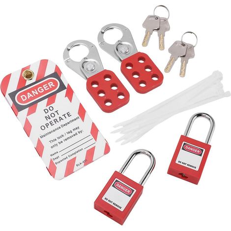 Elektrisches Lockout-Tagout-Kit mit 21 Teilen, Sicherheitsvorhängeschlössern und Haspen
