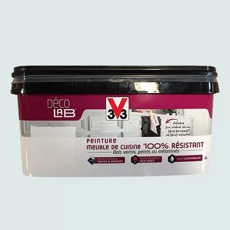 Déco LAB Peinture Meuble de cuisine 100% Résistant V33 Galet 2 L (1/3)