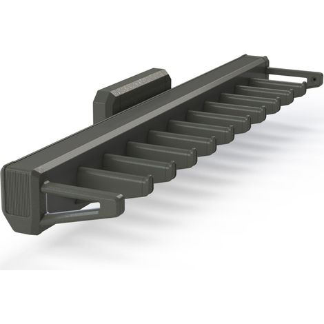 emuca corbatero lateral extraíble para armario quartz, plástico y aluminio, titanio (1/4)