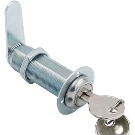 Serrure à came extra longue 54mm en acier inoxydable – Résistante aux intempéries – Cache anti-poussière et joint en caoutchouc