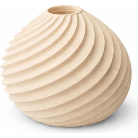 Vaso diffusore di fragranze beige scanalato per bastoncini, decorazione per ambienti