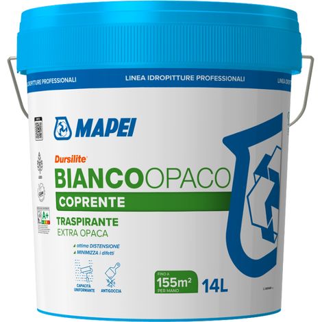 Dursilite idropittura traspirante bianco opaco per interni 14 l