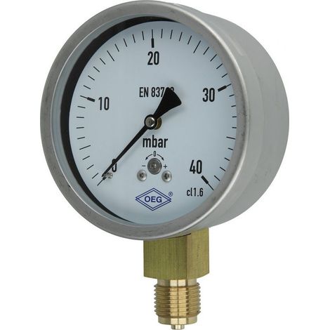Manomètre à ressort avec capsule gaz 0 - 40 mbar