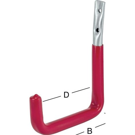 VORMANN Wandhaken U-Form Rotgummi 150 mm STA verz - 001451006BL