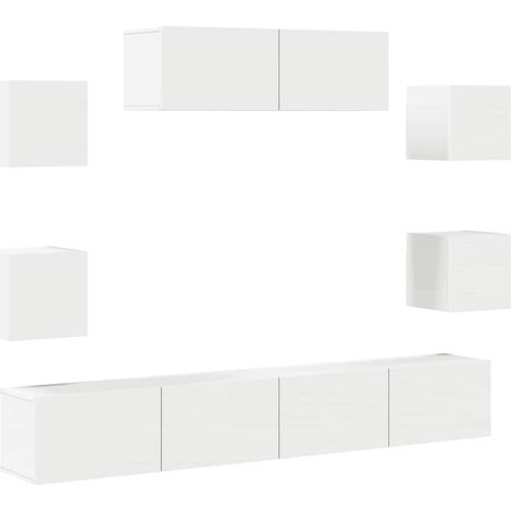 Maison Exclusive - Set de muebles para TV 7 piezas madera contrac (1/5)