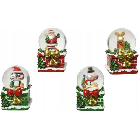 Boule à neige décorative en verre 7 cm