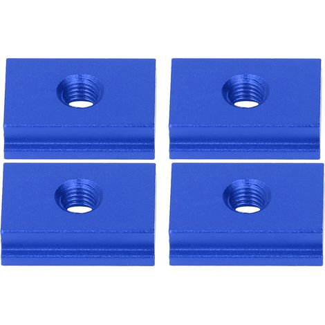 4 écrous à fente coulissante type T série 30 M8 en alliage d'aluminium pour le travail du bois, pièces de mouvement linéaire, bleu (1/5)