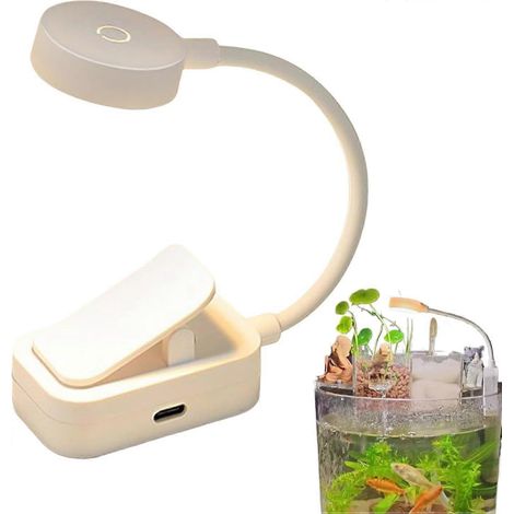 Lampe à pince pour aquarium, éclairage 3,6 x 5,9 cm, pince rechargeable, réglages de température pour la croissance et l'entretien des récifs. (1/5)