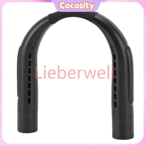 Cocosity ventilateur de cou personnel Ventilateur de cou portable 3 vitesses silencieuse electromenager ventilateur gris Noir (1/5)