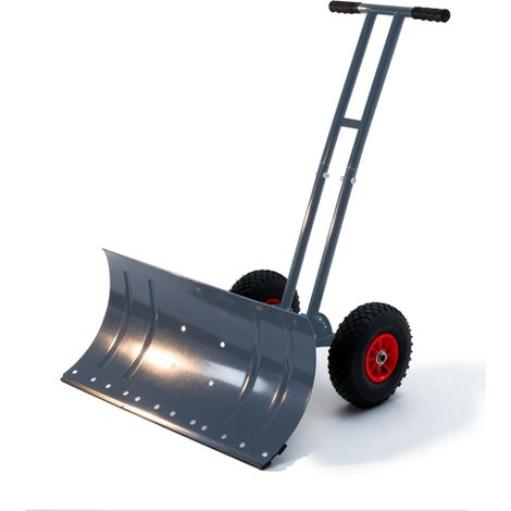 SwitZer Rolling Snow Plow Heavy Duty Metal Snow Shovel With Wheels (1/5)