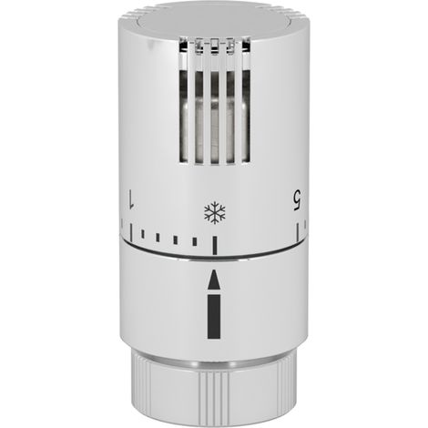 Schläfer 37040200  Valvola Design Termostatica Cromo per Termosifoni, Testina di Comando per Radiatore Sensibile a liquido, Manopola con Regolazione intervallo Temperatura, Attacco M30x1,5