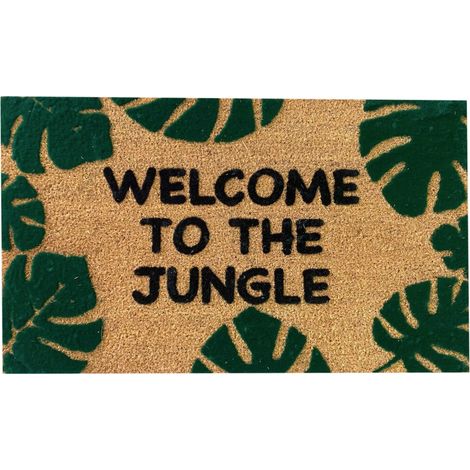 Tapis De Soin - Tapis D'Entrée En Velours Cristal - Motif Feuille Vert - Antidérapant - Pour Intérieur Et Extérieur - 40 X 60 Cm - 1 Pièce (1/4)
