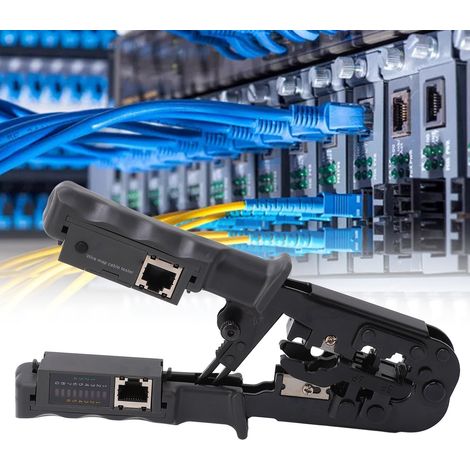 Outil réseau trois-en-un HT-N5684CR 4P/8P/6P avec testeur - Pince à sertir (1/5)