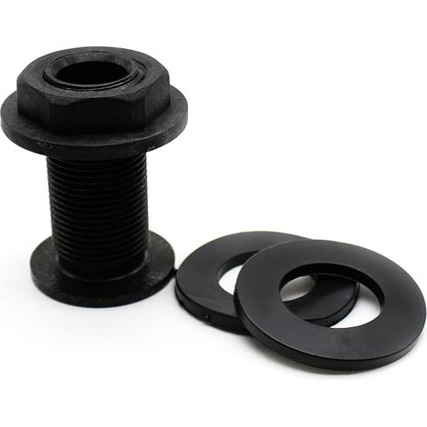 Passe Paroi Raccord Mâle Ø 50mm 1 1/2" avec 2 Joint 1 Écrou Plastique Passe Cloison pour Recuperateur d Eau de Pluie Cuve FUT Plastique Passe Cloison Raccord Cuve (1/5)