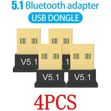 Adaptateur Bluetooth 5.1 USB sans fil V5.1, adaptateur émetteur/récepteur Bluetooth auxiliaire compatible avec les PC et les ordinateurs portables (1/5)