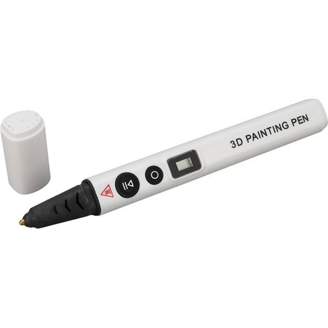 Stylo d'impression 3D intelligent haute température avec écran LCD ergonomique pour PLA et ABS (blanc) (1/5)