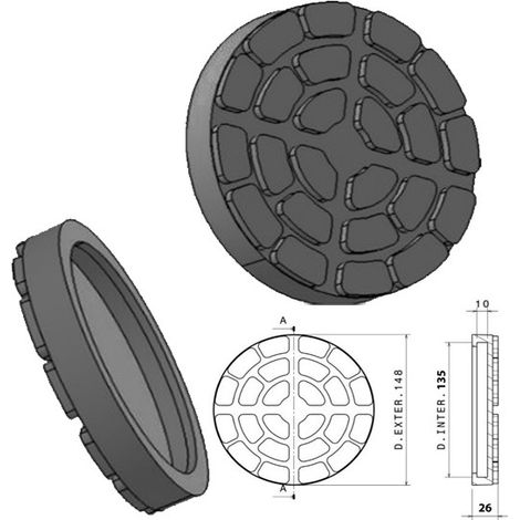 TACO DE GOMA COMPATIBLE CON ELEVADORES RAVAGLIOLI.