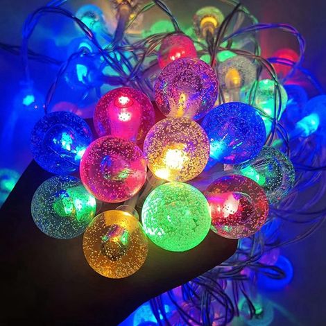 Batteriebetriebene, wasserdichte Lichterkette mit Luftballons für Partys, Terrasse, Garten, Weihnachtsdekoration (10/20/30/40 cm) (1/4)