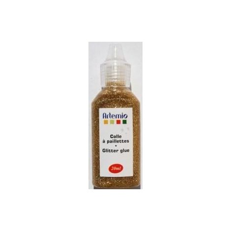Colle à paillettes - ARTEMIO - 20 ml - Couleur Or - Idéale pour loisirs créatifs - Brillante