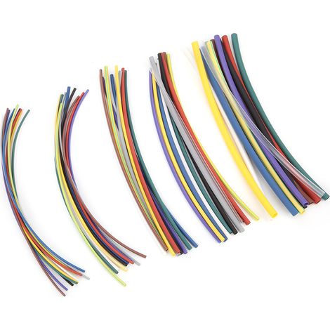 Kit de gaine thermorétractable 55 pièces, tubes isolants pour câbles, protège-fils, manchons rétractables pour câblage électrique (1/5)