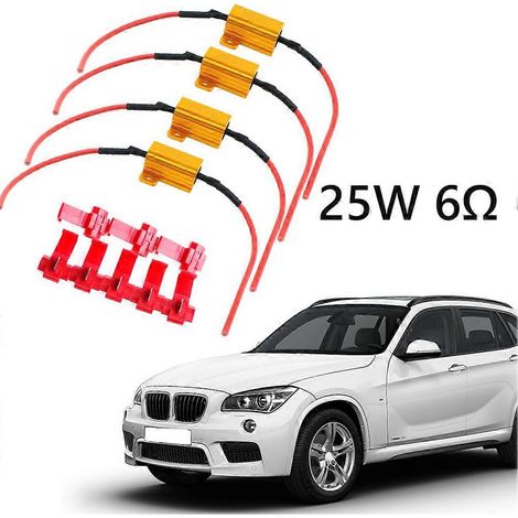 Résistance de charge pour feu stop/clignotant LED 25 W (clignotement rapide) - Correction d'erreur - Références : 7443 WY21W, W21W, 7440 P21/5W, 1157 P21W, 1156 PY21W (1/5)
