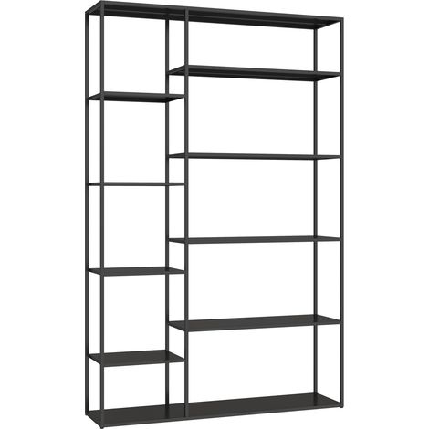 Estantería ELISABETH de metal negro de 189 cm (1/4)