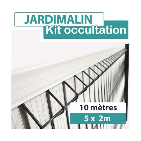 Kit Occultation Aluminium Gris Clair 10M - JARDIMALIN - 1,53m (1/4)