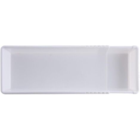 Organisateur de Tiroir Cuisine Blanc en Plastique Design Rétractable et Longueur Réglable, Plateau Rangement pour Coulissant - (1/5)