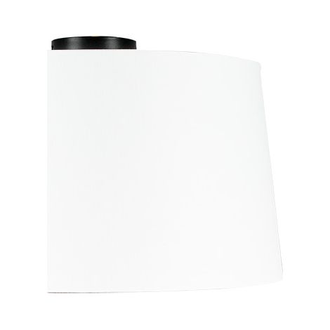 Ceiling Light Matte Black with White Shade 45 cm - Combi (1/4)