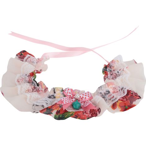Bavoir en dentelle pour animaux de compagnie, style petit cochon, princesse et fée, accessoire de décoration pour animaux de compagnie, M Ldyllic Fleuret (1/5)