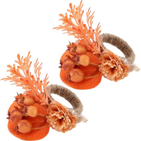 Stück Innovative Serviettenringe mit dekorativen künstlichen Blumen für Hochzeiten und Geburtstage (1/5)