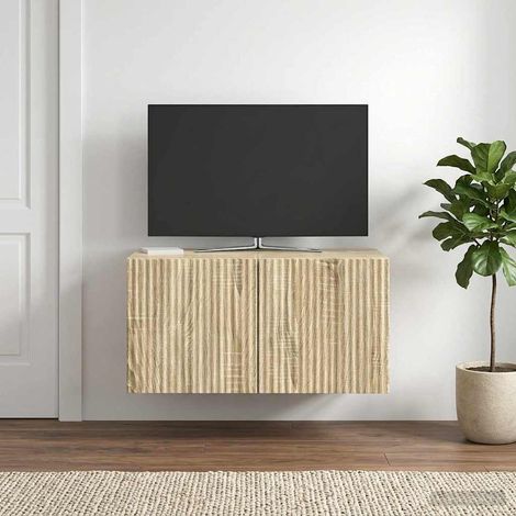 Wandmontierter TV-Schrank Sonoma-Eiche 59,5 x 41 x 30 cm (1/5)