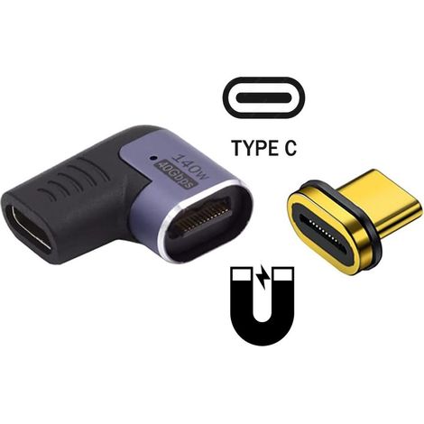 EC1048 cambiador de género para cable USB-C Negro, Púrpura