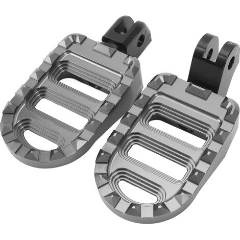 Paar rutschfeste Aluminium-Fußrasten für Motorräder, grau (1/5)