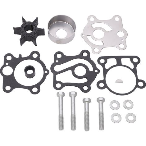 Kit de réparation de turbine de pompe à eau 16 pièces 6H4 W0078 00 pour moteurs hors-bord 2 temps de 40 à 50 CV (1/5)